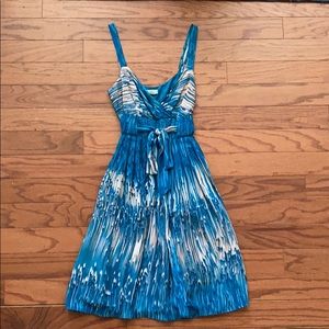 Lil for Anthropologie Watercolor Dress in Teal